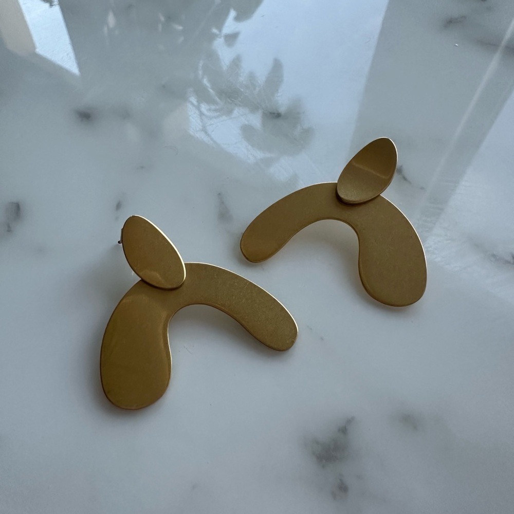 Madewell abstract gold earrings